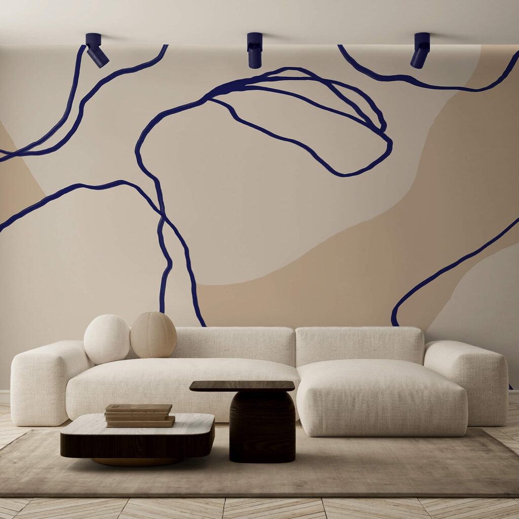 Plynulé linie na měkkém pozadí