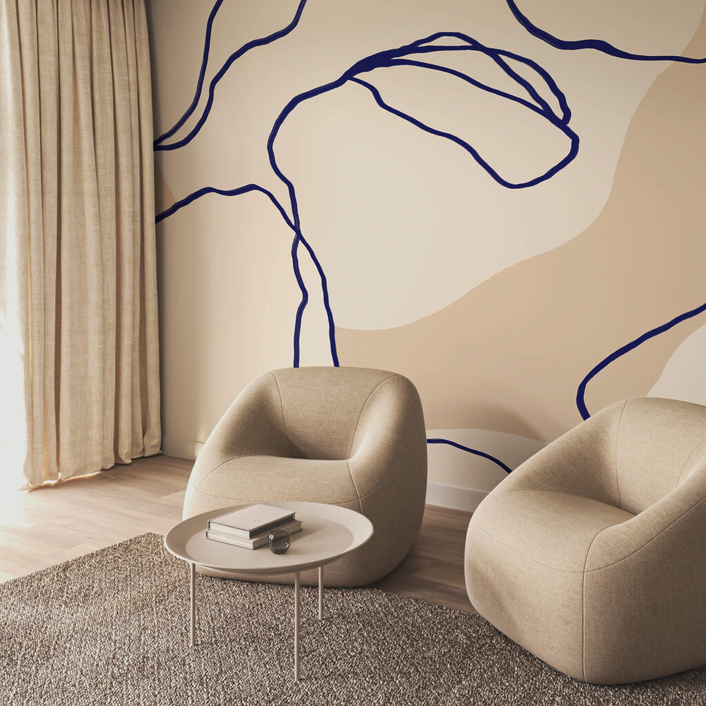 Plynulé linie na měkkém pozadí