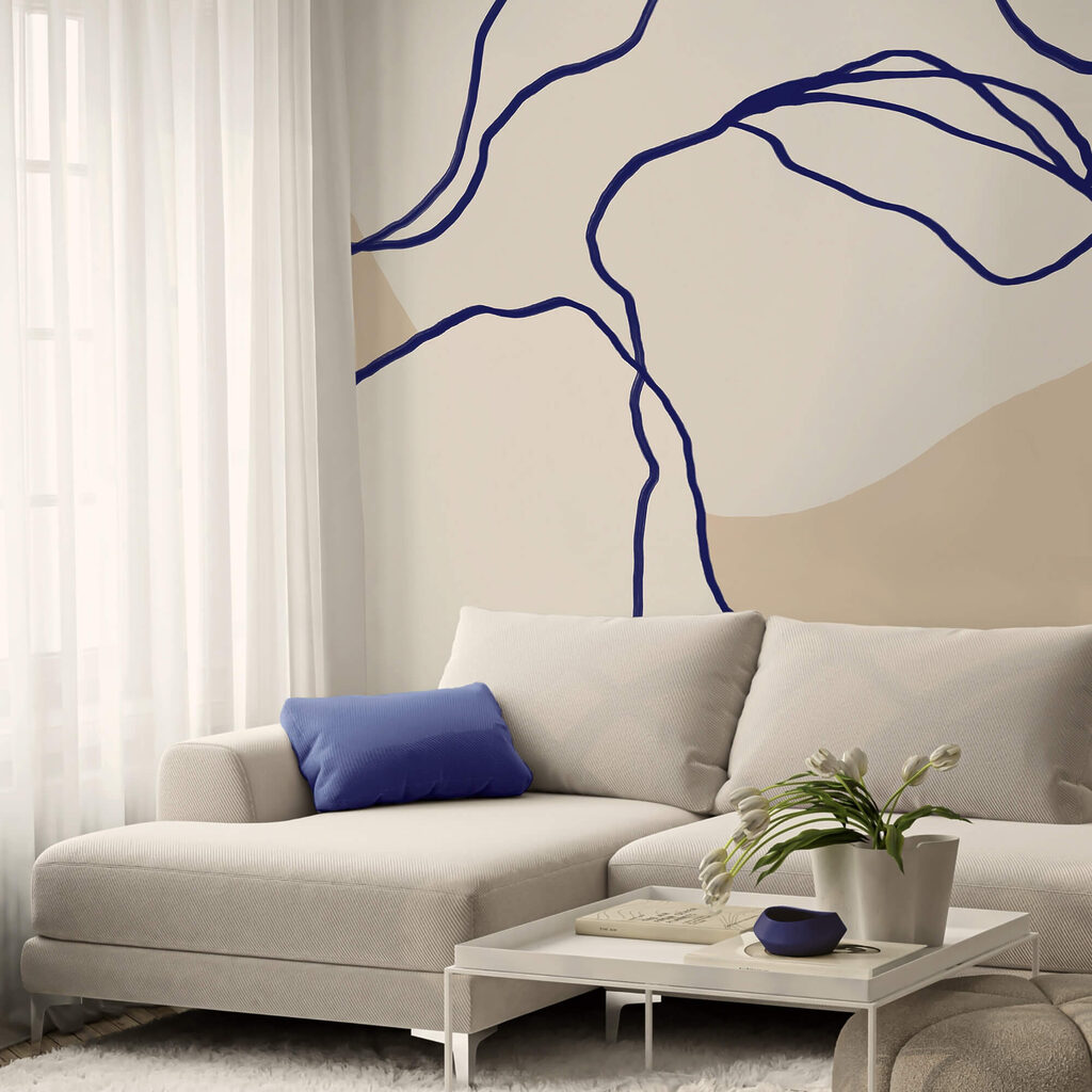 Plynulé linie na měkkém pozadí