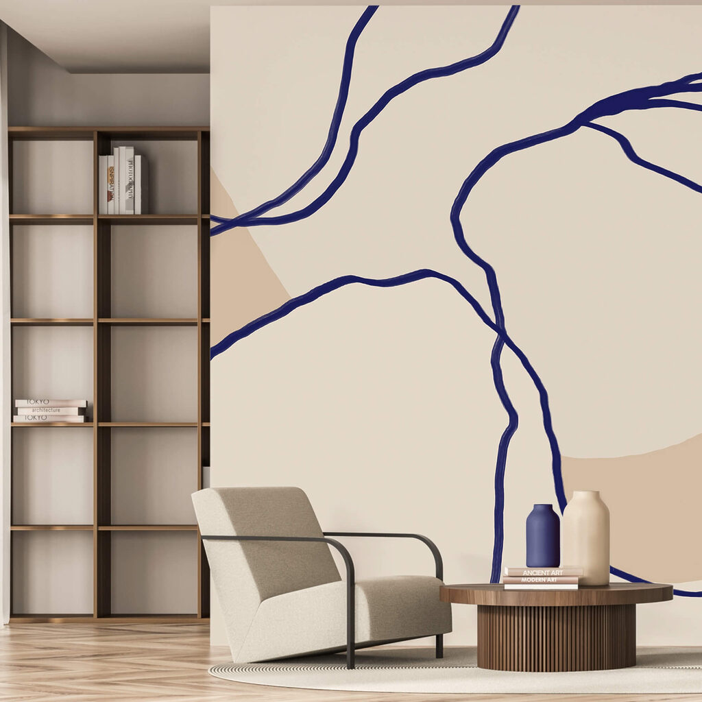 Plynulé linie na měkkém pozadí