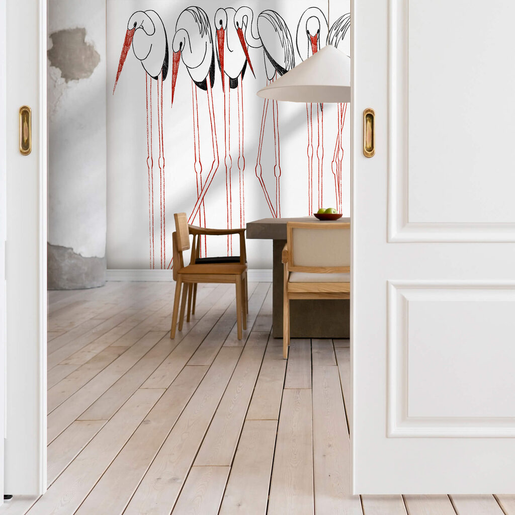 Skupina ptáků s dlouhýma nohama