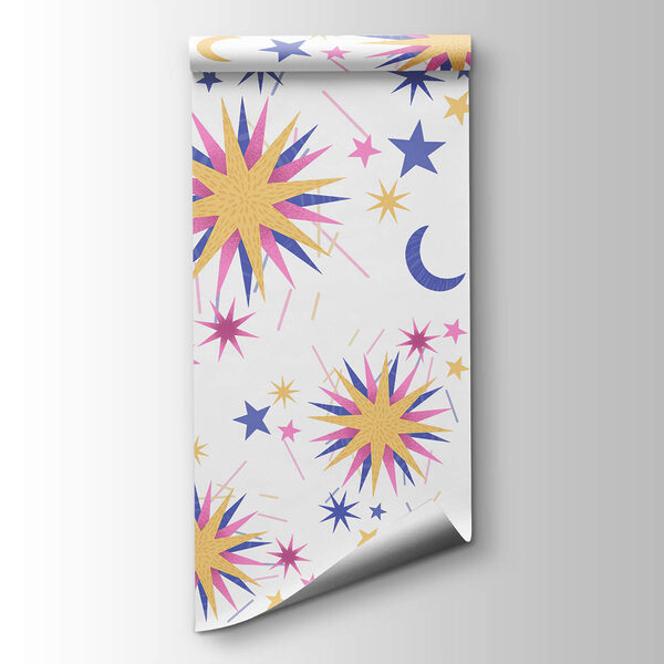 Pattern of stars and moon