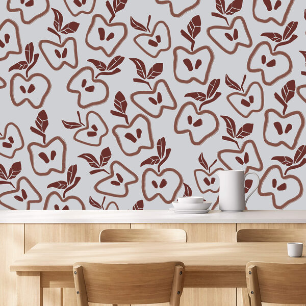 Vzor jablek a listů