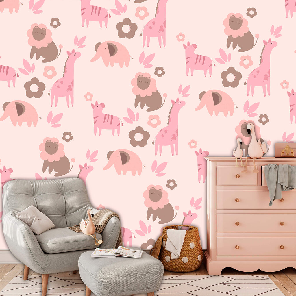 Vzor zvířat a květin