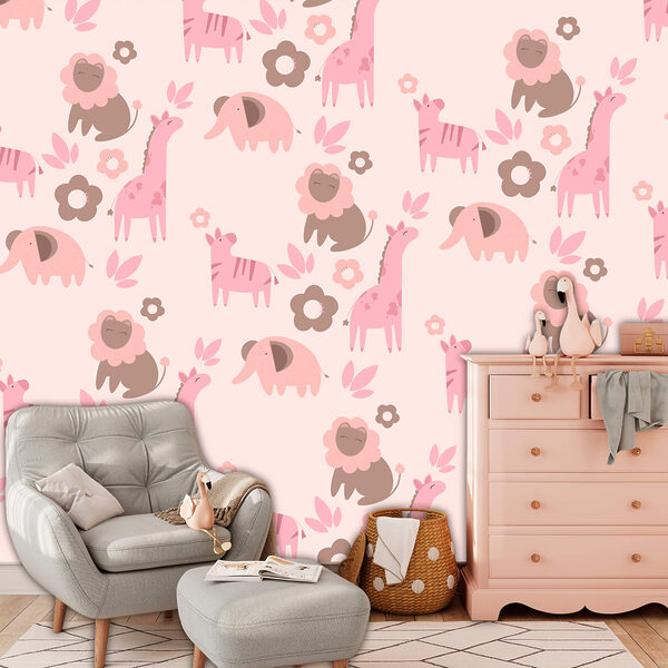 Vzor zvířat a květin