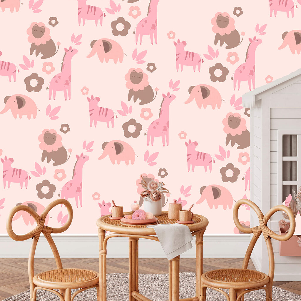 Vzor zvířat a květin