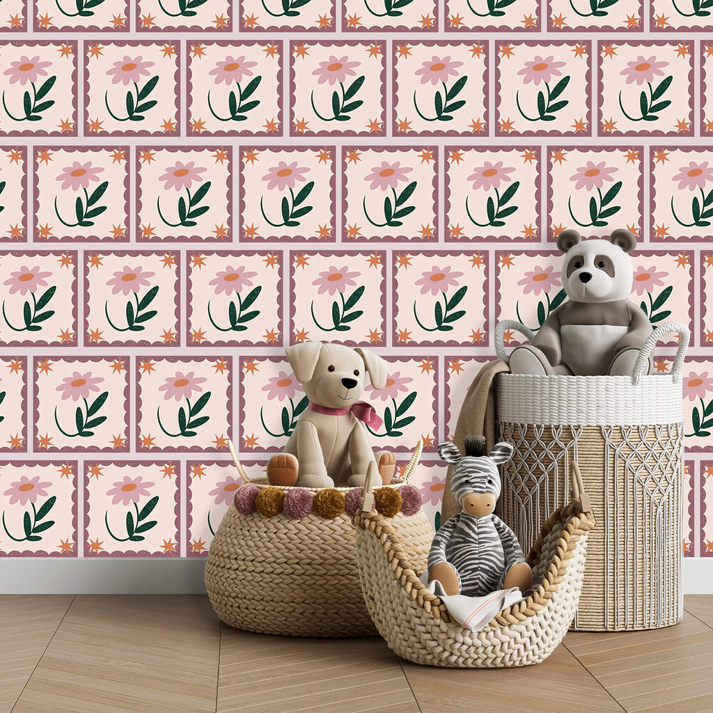 Vzor květů a listů