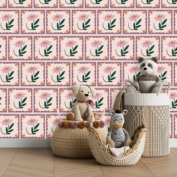 Vzor květů a listů