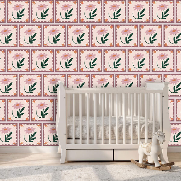 Fototapeta Fototapeta Vzor květů a listů (Katalogové číslo: t00460)