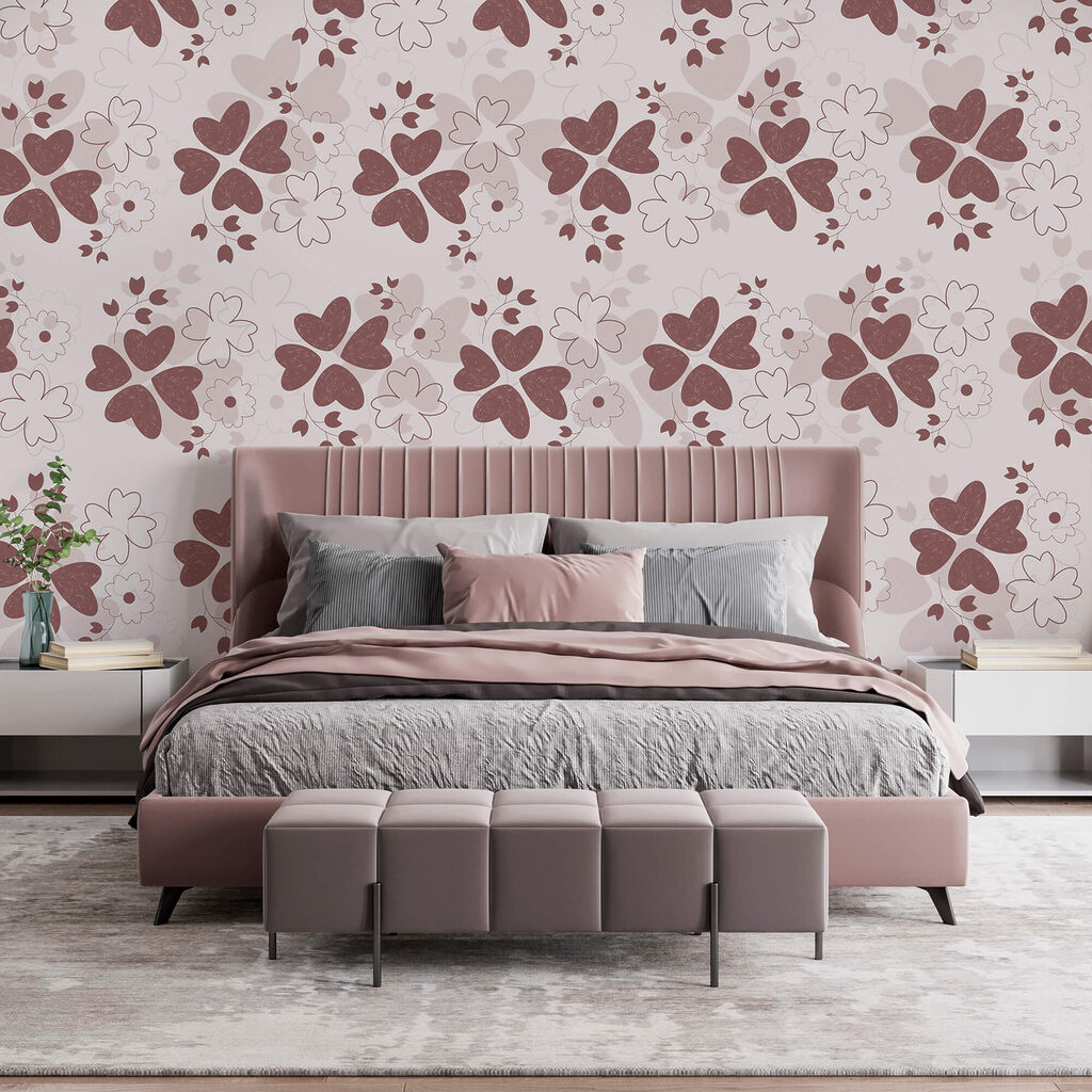 Vzor květů a listů