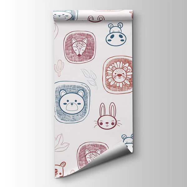 Pattern of animals on a white background