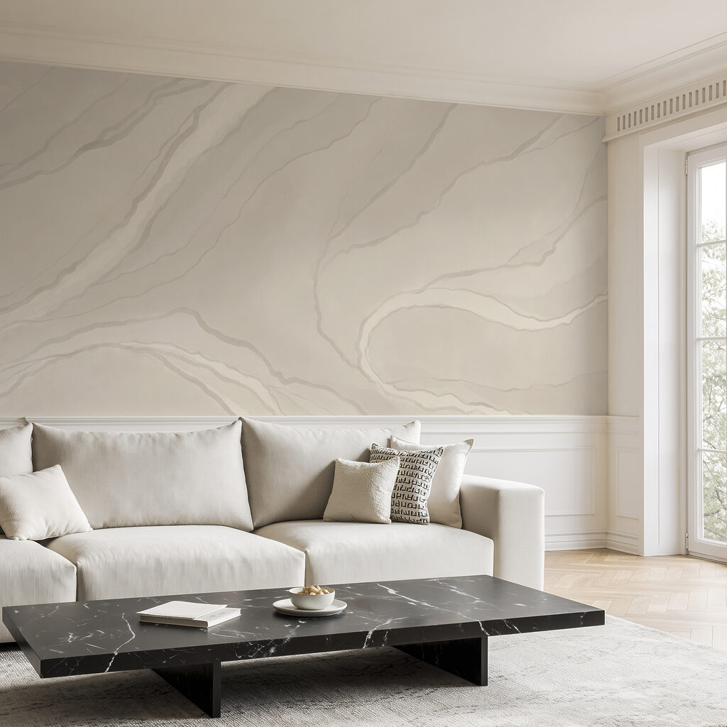 Bílá a šedá plocha s čarami