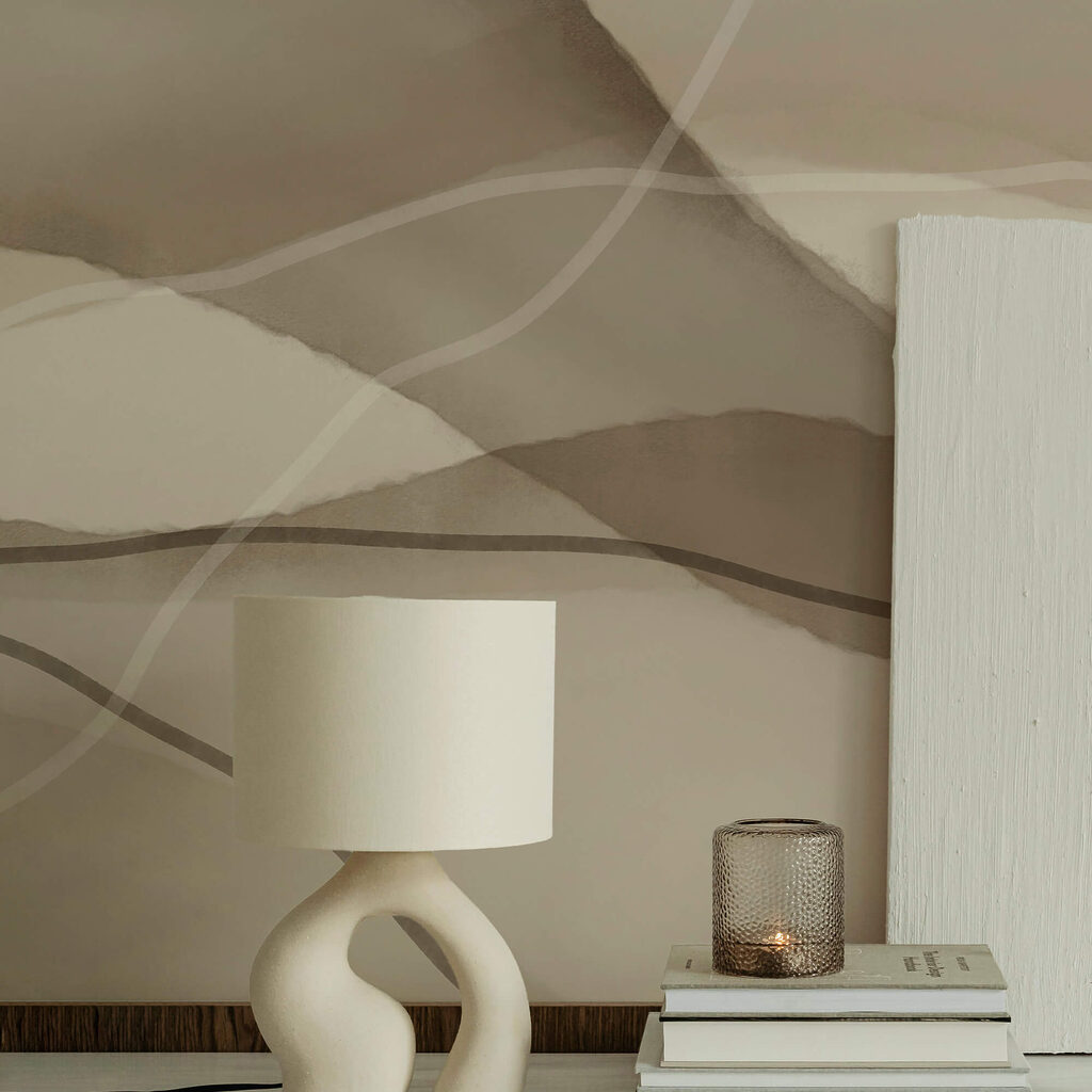 Klidné vlny v jemných zemitých tónech