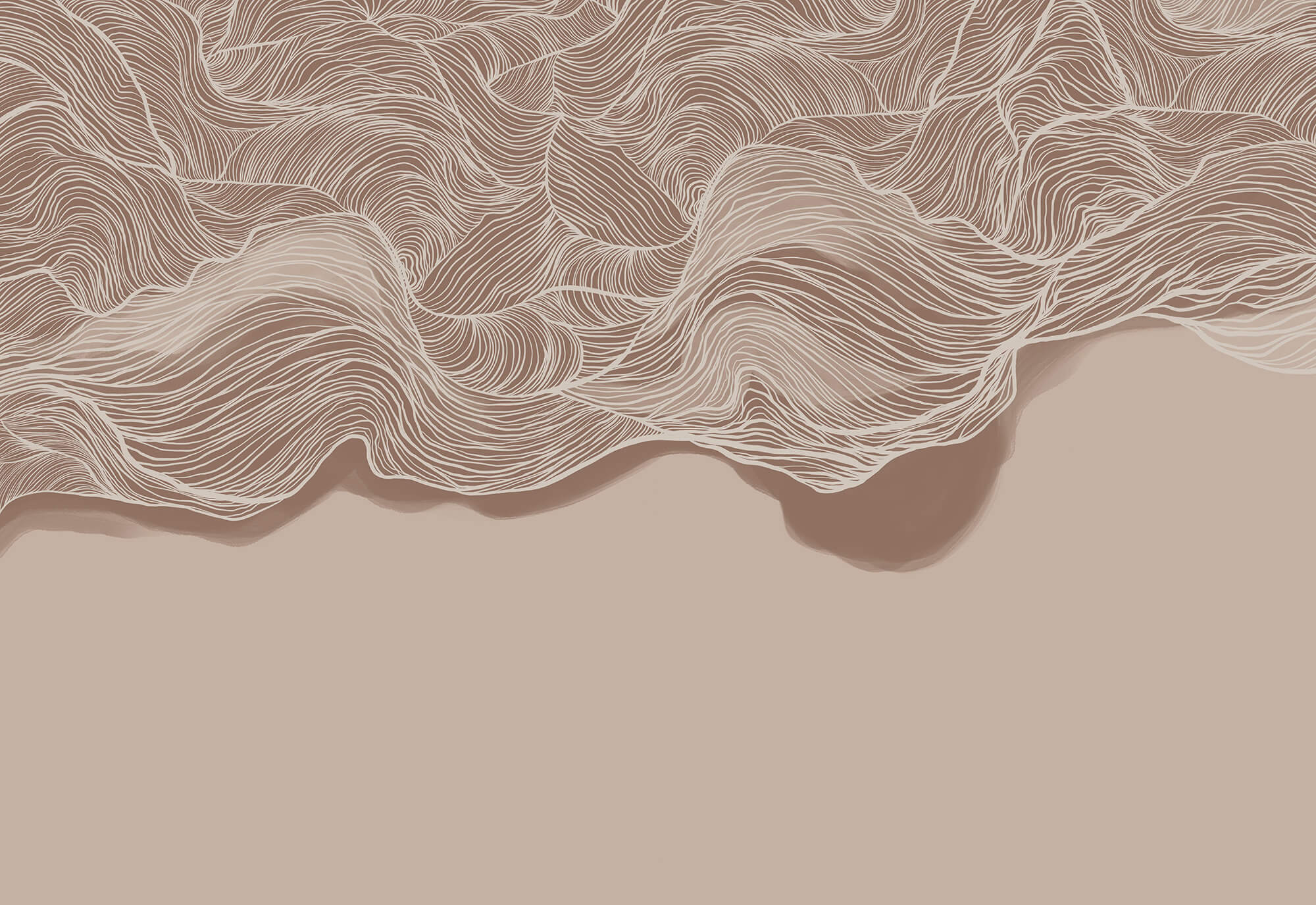 Brown and white wavy pattern