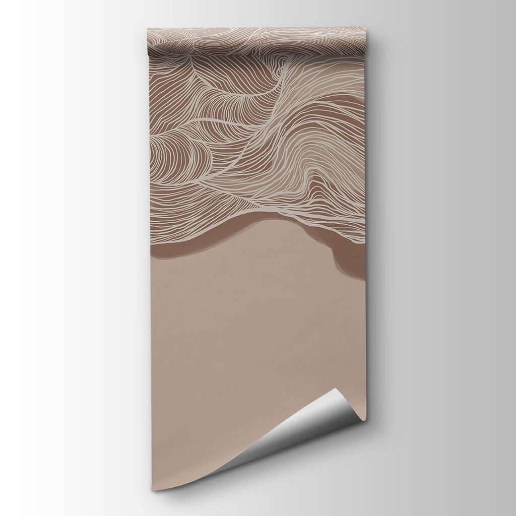 Brown and white wavy pattern