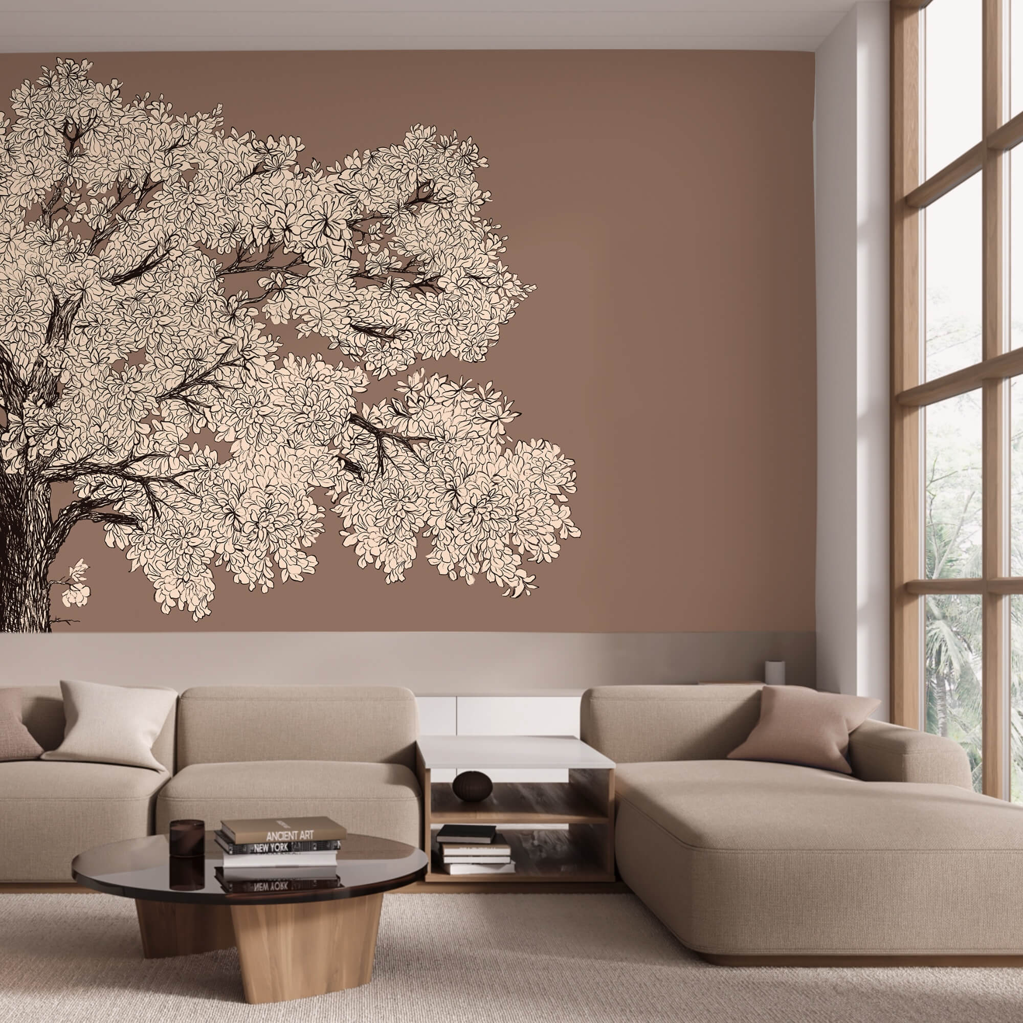 Strom s bílými květy