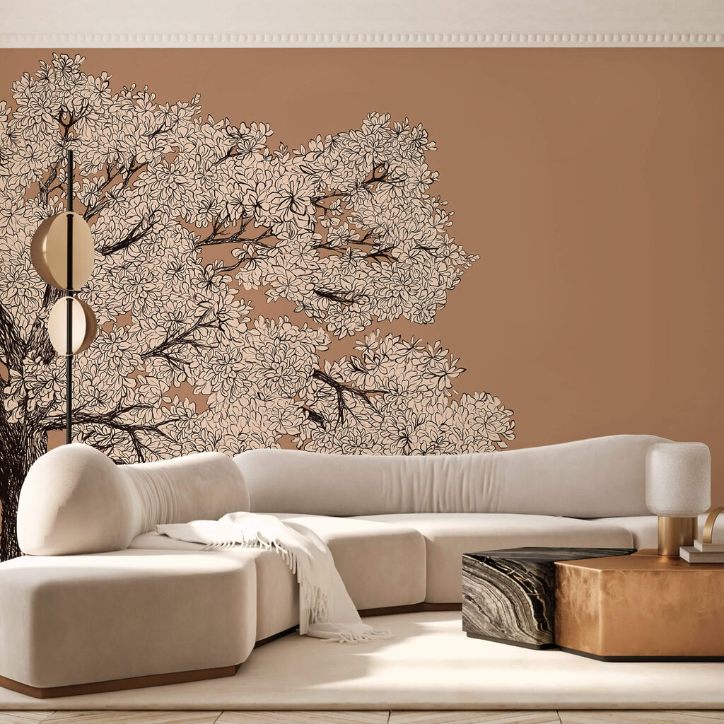 Strom s bílými květy