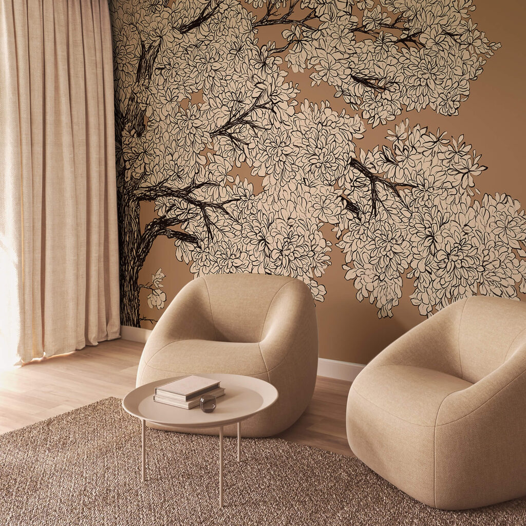 Strom s bílými květy