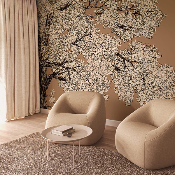 Strom s bílými květy