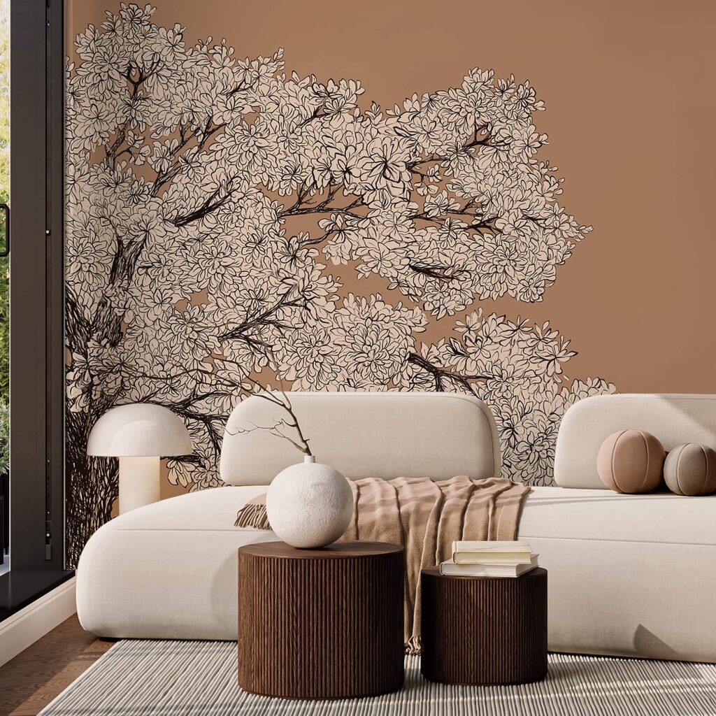 Strom s bílými květy