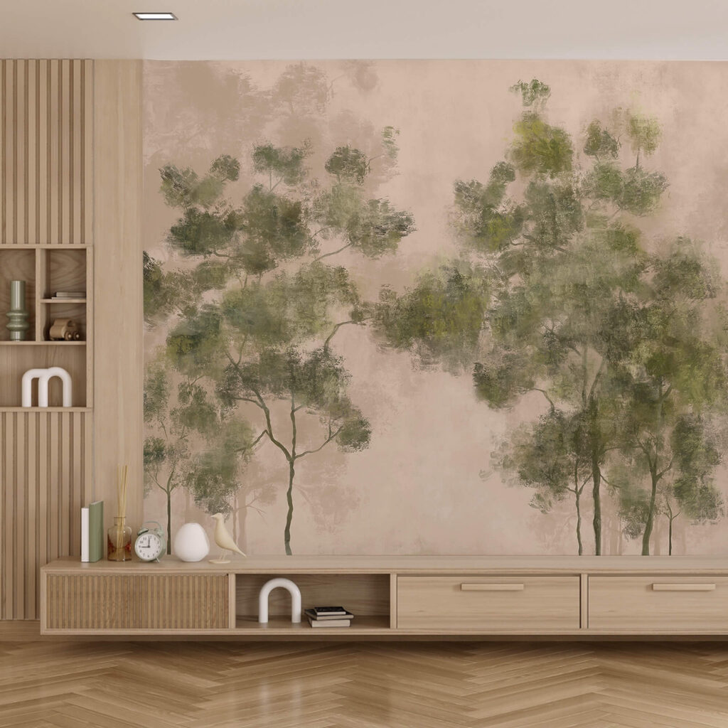 Skupina stromů se zelenými listy