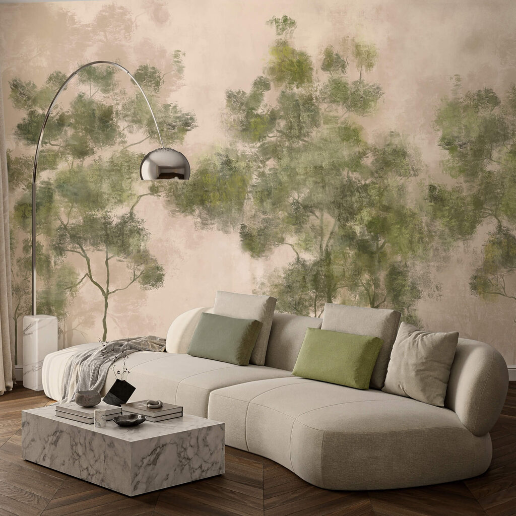 Skupina stromů se zelenými listy