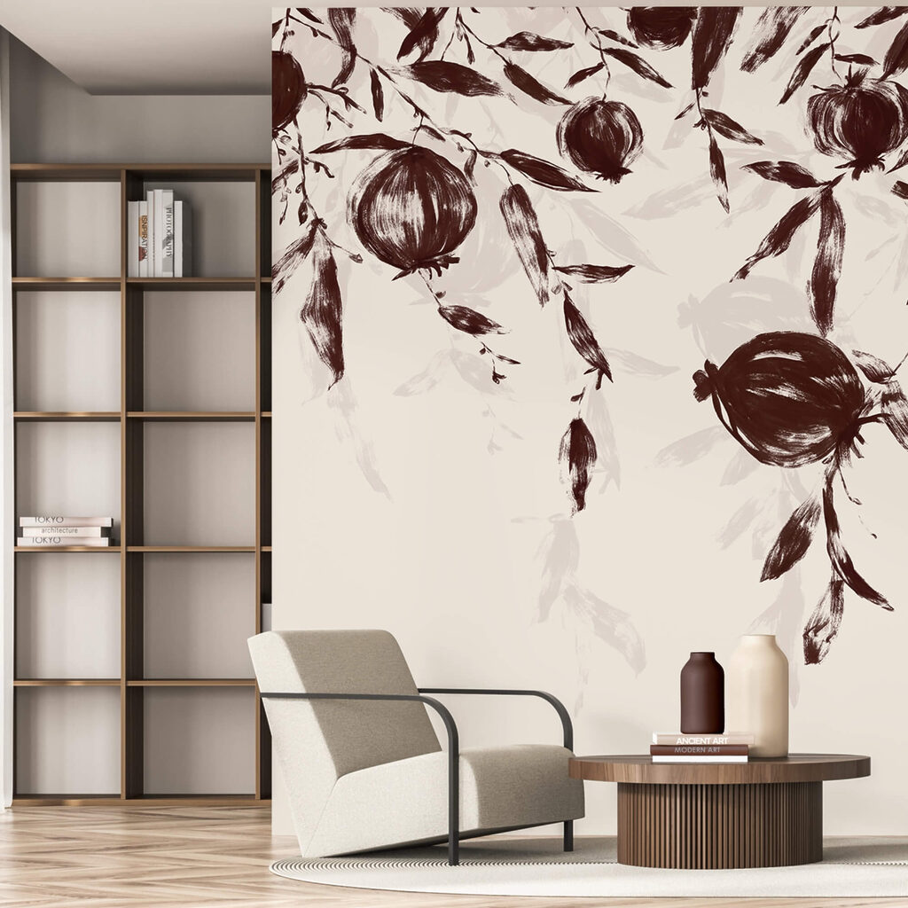 Malba ovoce na větvi