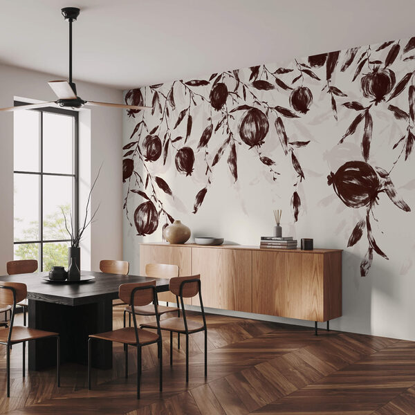 Malba ovoce na větvi