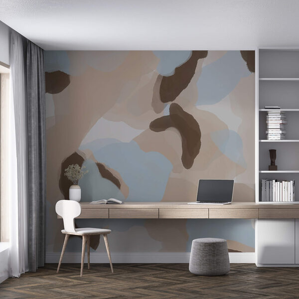 Abstraktní tvary v jemných barvách