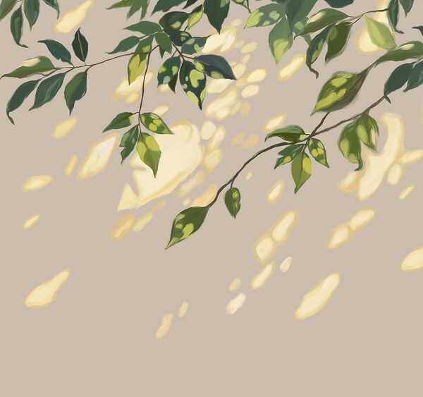 Branch with leaves on it Branch with leaves on it