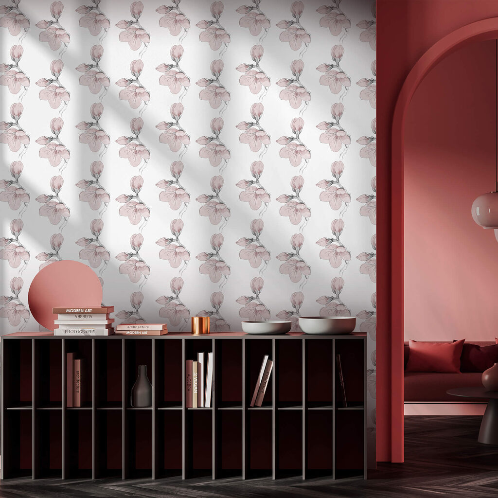 Vzor květin na bílém pozadí