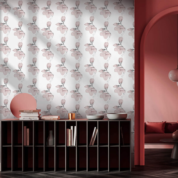 Vzor květin na bílém pozadí