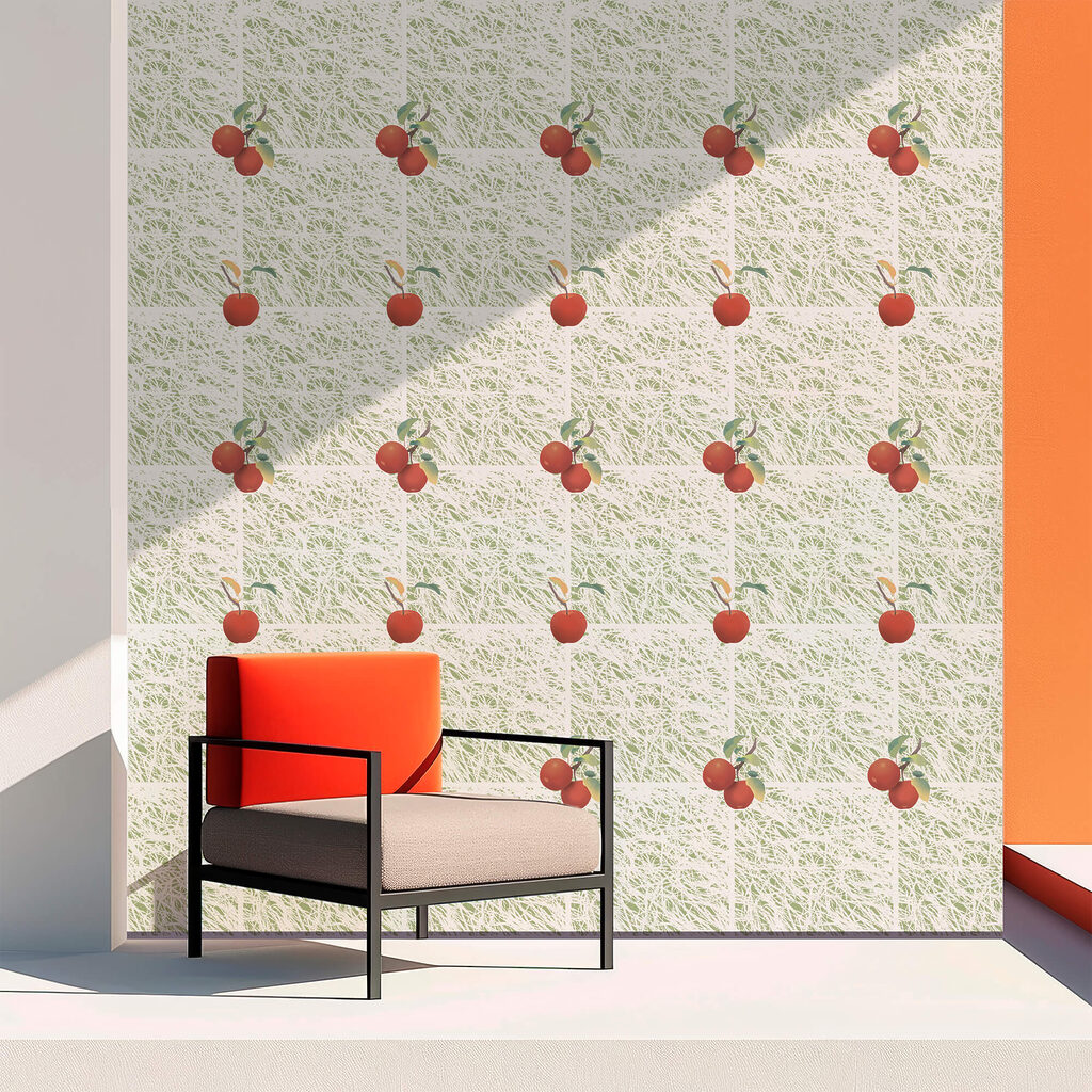 Vzor červených jablek