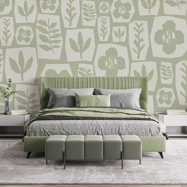 Wall murals Pattern of flowers and leaves