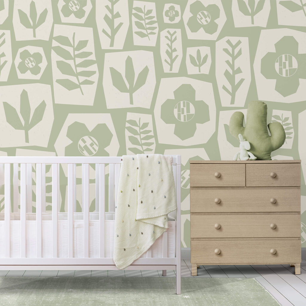 Wall murals Pattern of flowers and leaves
