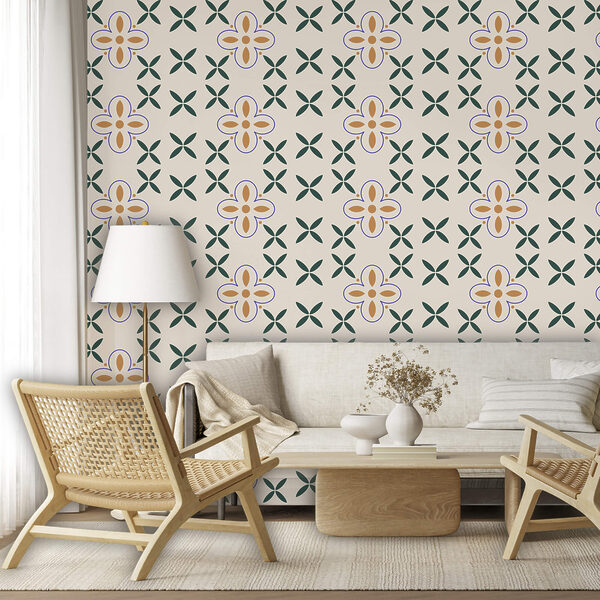 Vzor květin na bílém pozadí