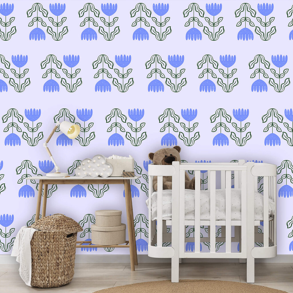 Vzor květů a listů