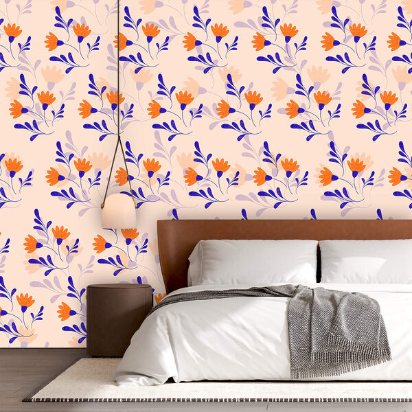 Vzor květů a listů