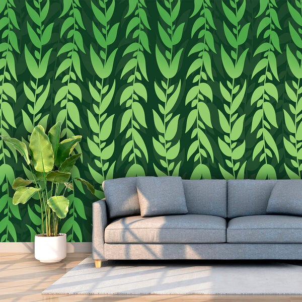 Vzor zelených listů