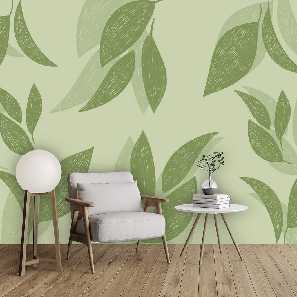 Vzor zelených listů