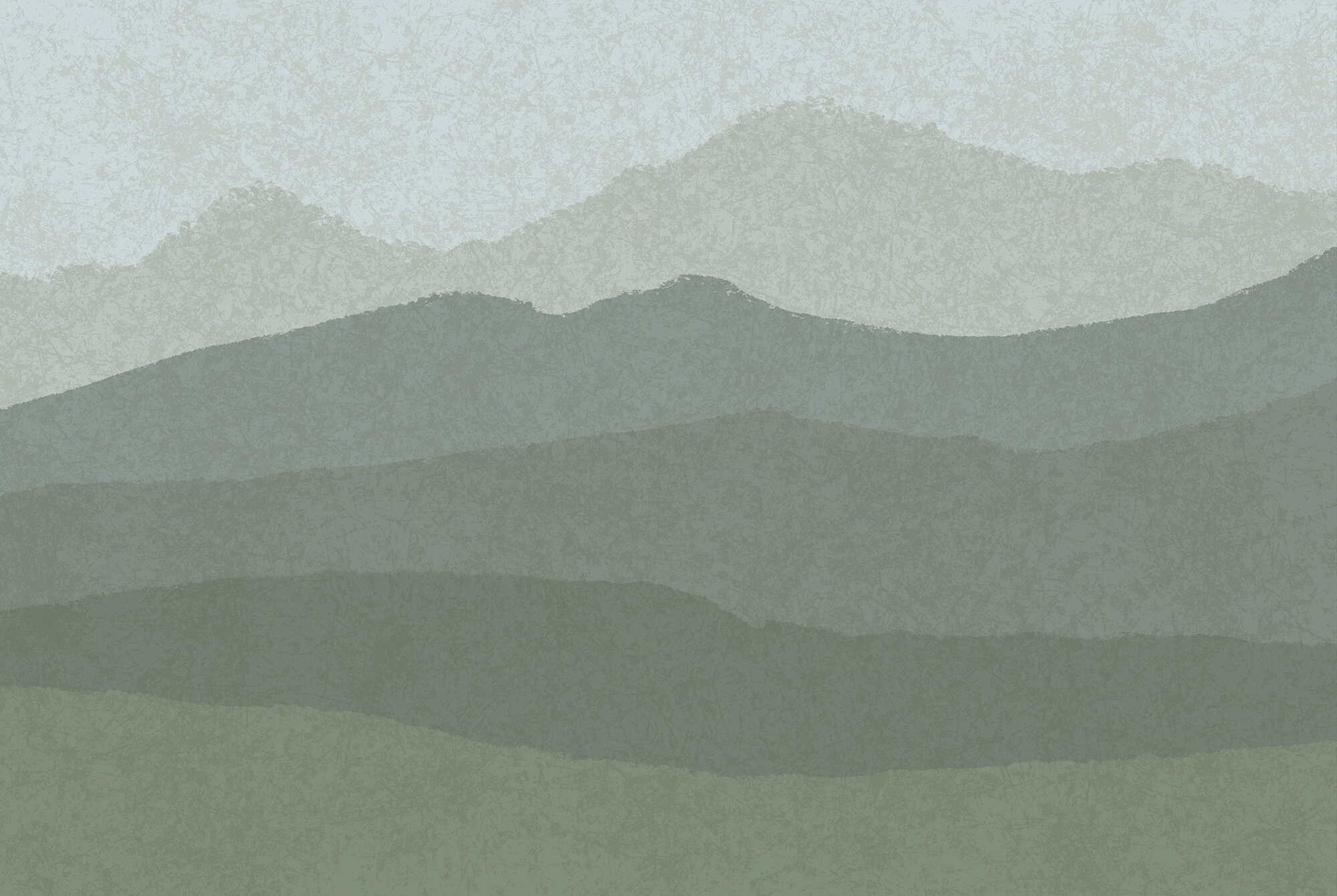 Landscape of mountains and fog