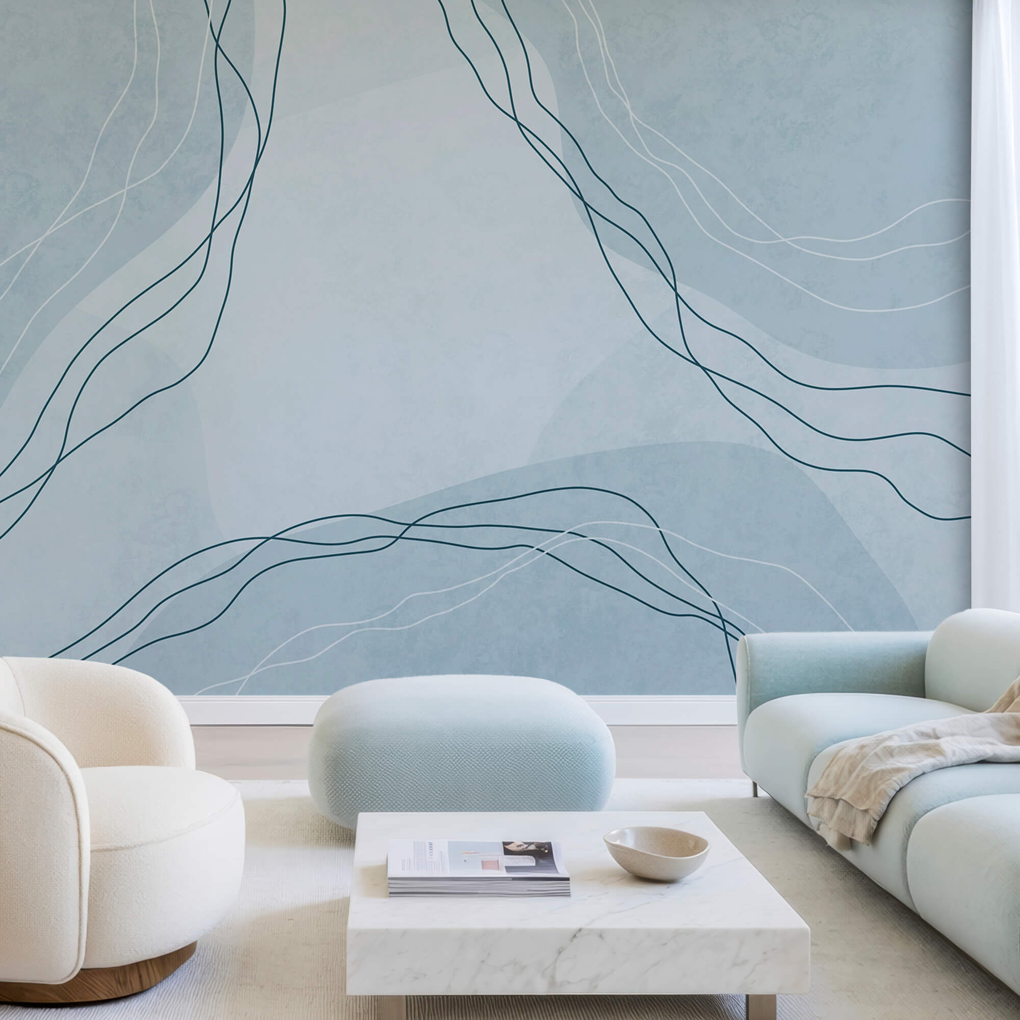 Modré a bílé pozadí s čarami