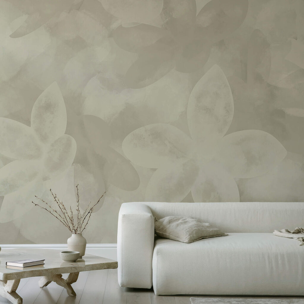 Bílý květinový vzor