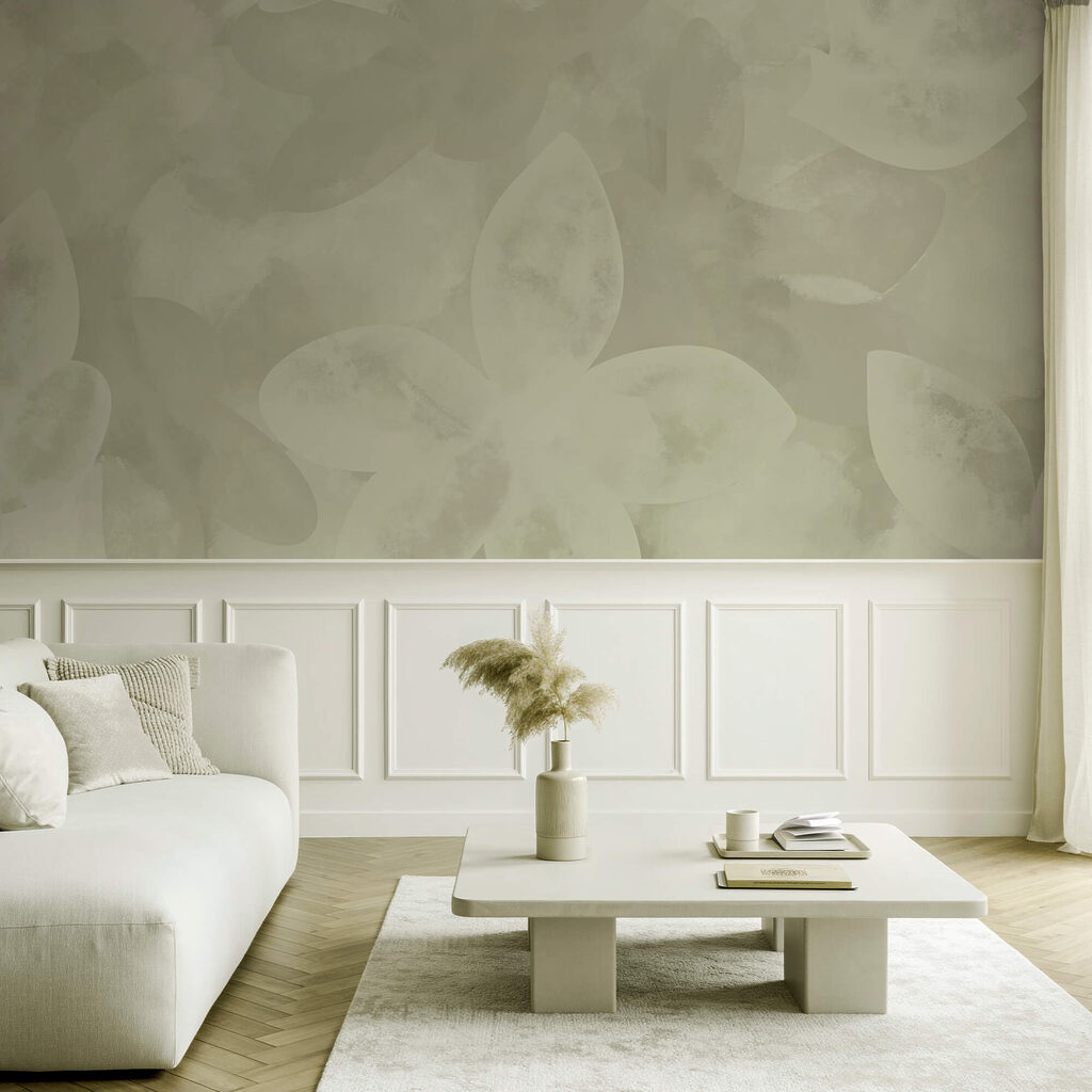 Bílý květinový vzor