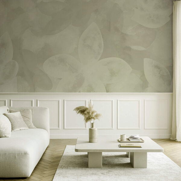 Bílý květinový vzor