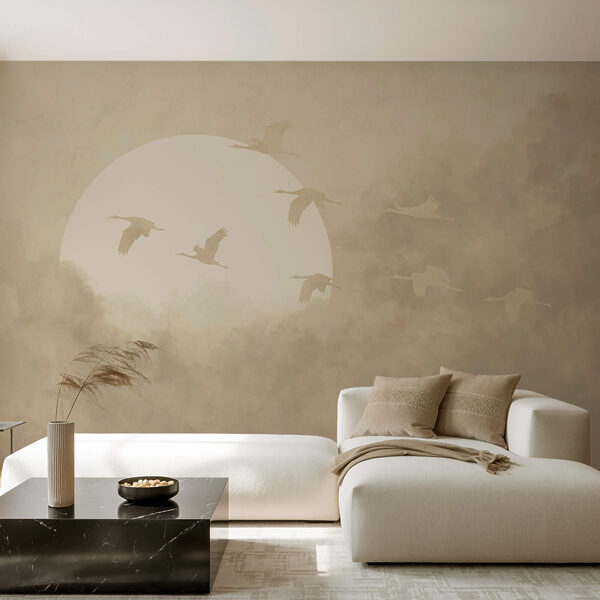 Ptáci létající na obloze