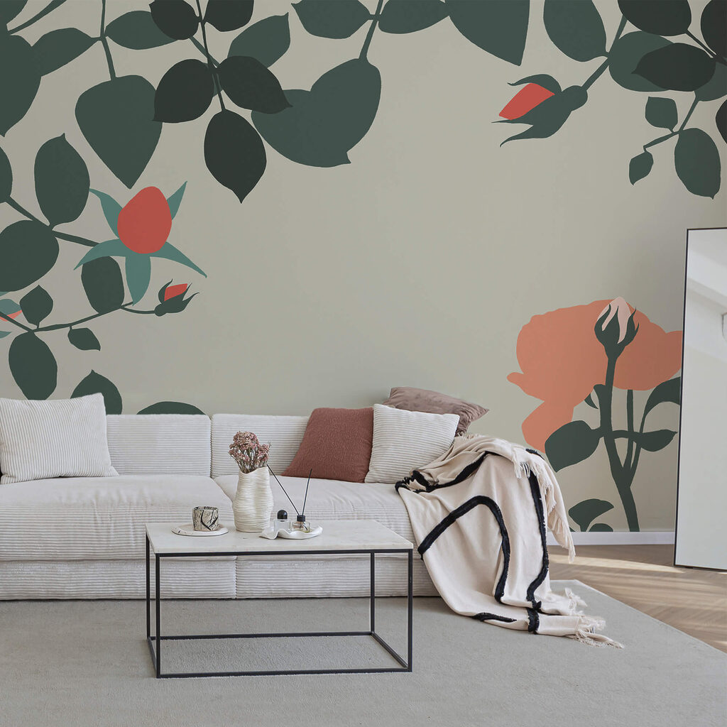 Květinový design s živými barvami