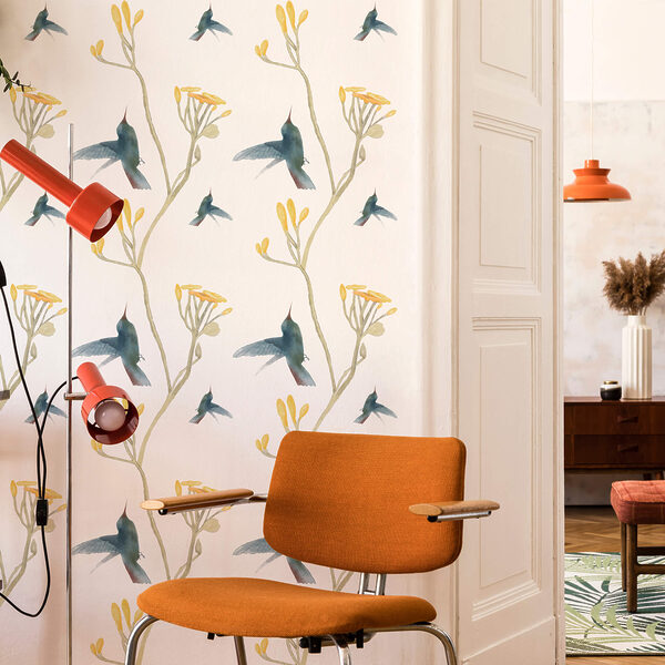 Vzor ptáků a květin