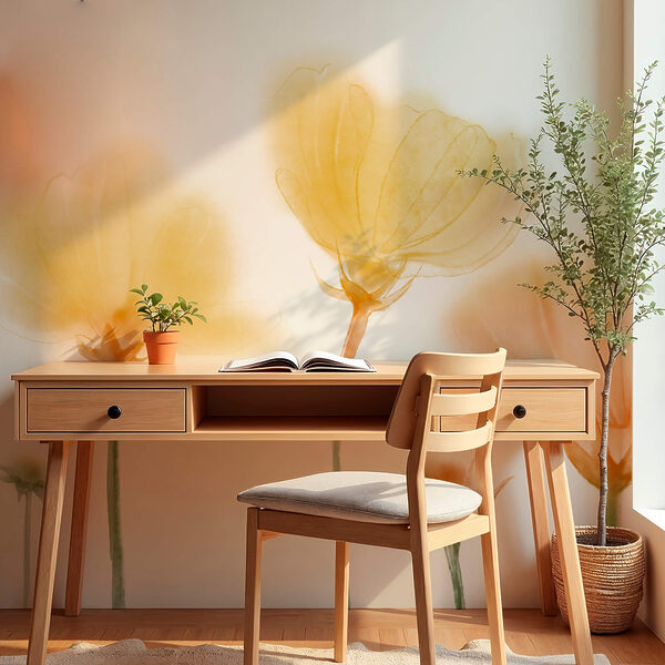 Skupina květin se světlem