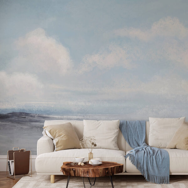 Krajina s oblačnou oblohou